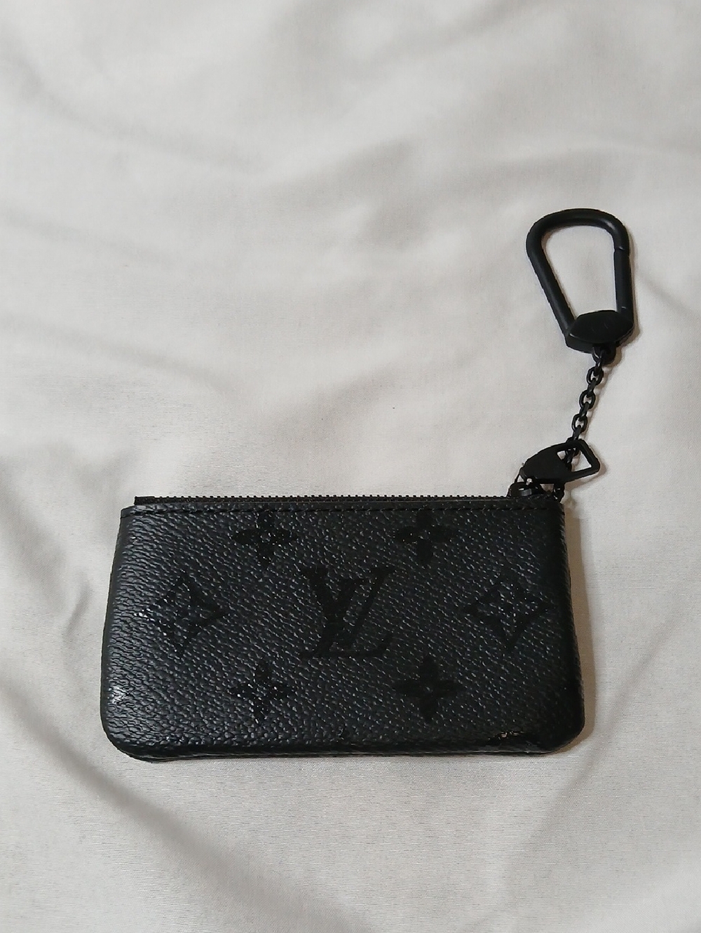 Louis Vuitton Black Leather Zip Pouch